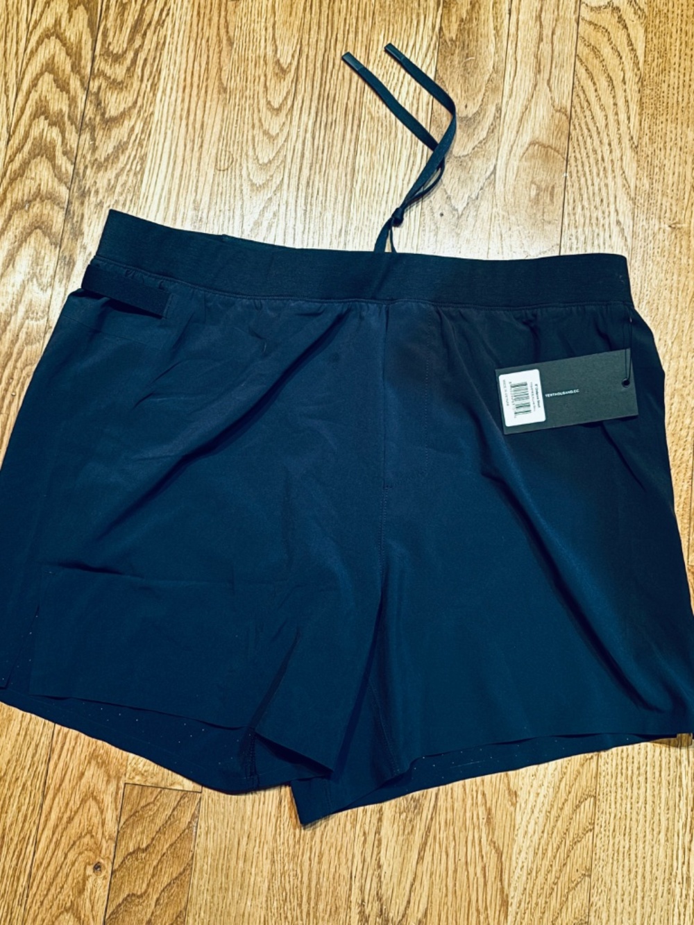Ten Thousand DISTANCE Lined Shorts Mens Black LARGE  Drawstring - 5 Inch Inseam